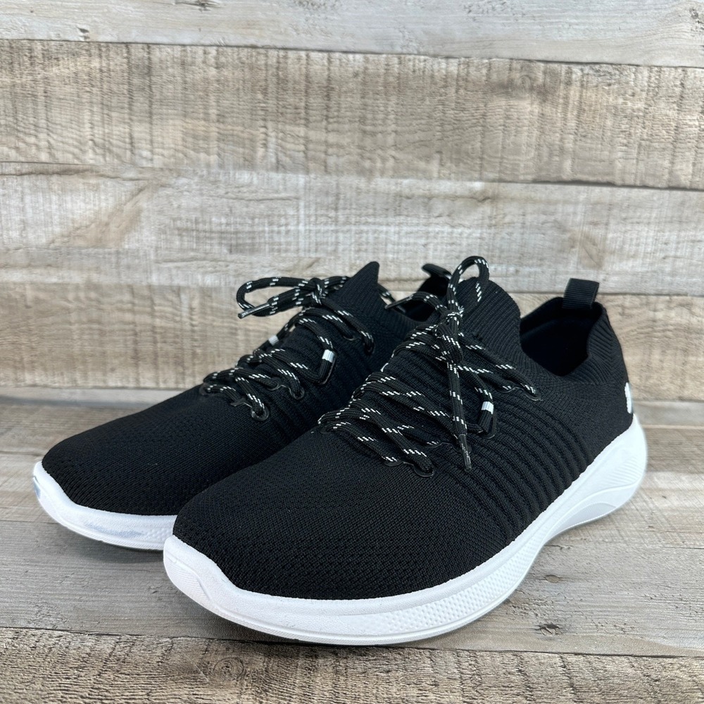 Tommy Bahama NWT Golf Women Black Knit Slip On Sneakers with Flower Logo‎ Size 9